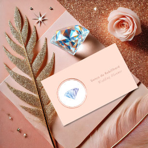 Brautplanerin mit Rosa und Roségold-Diamant Visitenkarte