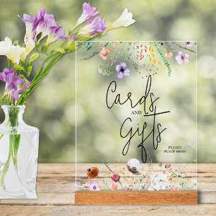 Brautschau-Karten und -Geschenke mit Wildblumen Acrylschild
