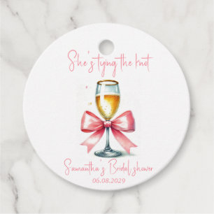 Brautschauer mit Koketten-Rosa-Schleife Geschenkanhänger
