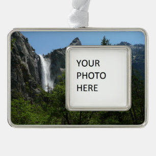 Brautschleierfall im Yosemite-Nationalpark Rahmen-Ornament Silber