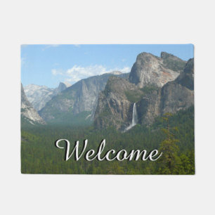 Brautschleierfall und Half Dome im Yosemite Fußmatte
