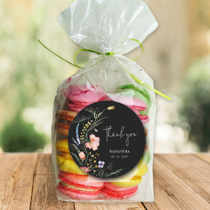 Brautschmuck-Party Schwarz Runder Aufkleber