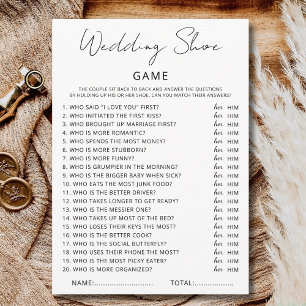 Brautschuh-Spiel für Paare Hochzeit Brautparty Sch Feiertagskarte