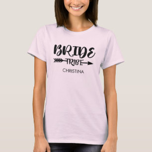 Brautstamm Brautjungfer Name Rosa T-Shirt
