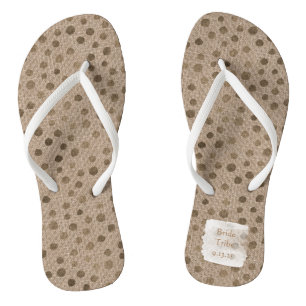 Brautstamm Hochzeitdatum Brautparty Lässiger Spaß Flip Flops