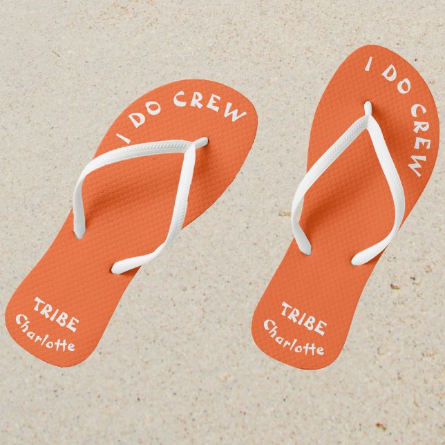 Brautstamm I Crew Neon Orange Flip Flops (Sand)