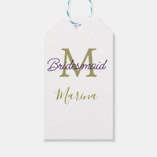 Brautstamm-Monogramm-Junggesellinnenabschied einfa Geschenkanhänger