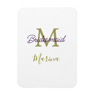 Brautstamm-Monogramm-Junggesellinnenabschied einfa Magnet