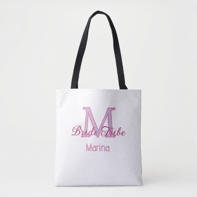 Brautstamm-Monogramm rote Brautparty einfach mini (Vorderseite)