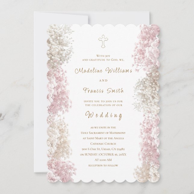 Brautstrauß Blumen | Hochzeit Einladung (Vorderseite)