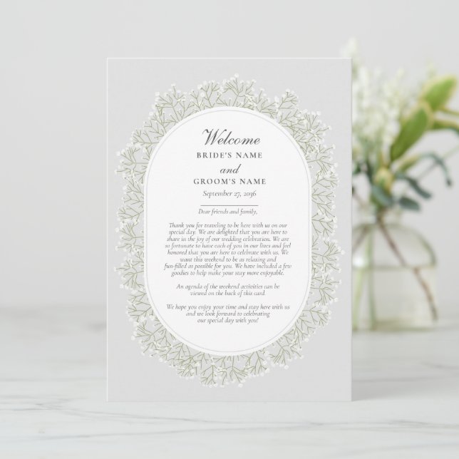 Brautstrauß Gypsophila Florale Hochzeitsplanung Programm (Stehend Vorderseite)