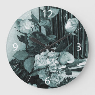Brautstrauß im Vintage-Stil Große Wanduhr