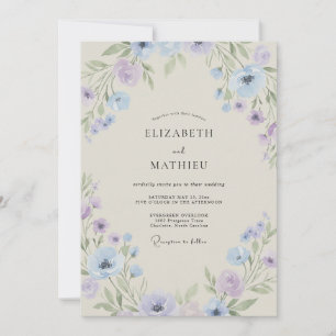 Brautstrauß Immergrün Amethyst Blütenblatt Einladung