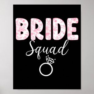 Brautteam Junggesellinnenabschied Coquette Bow Poster