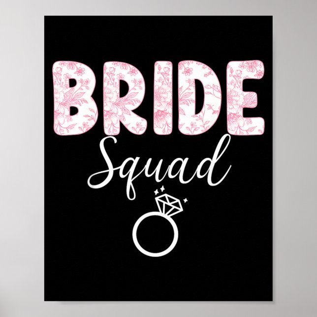 Brautteam Junggesellinnenabschied Coquette Bow Poster (Vorne)