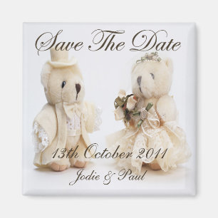 Brautu. Bräutigamteddy-Bären - Save the Date Magnet