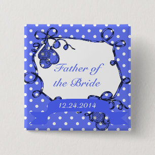 Brautvater/Bräutigam Hochzeitsknopf Button