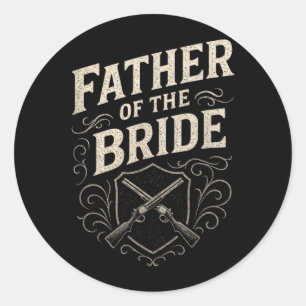 Brautvater - Hochzeitsprobe Runder Aufkleber