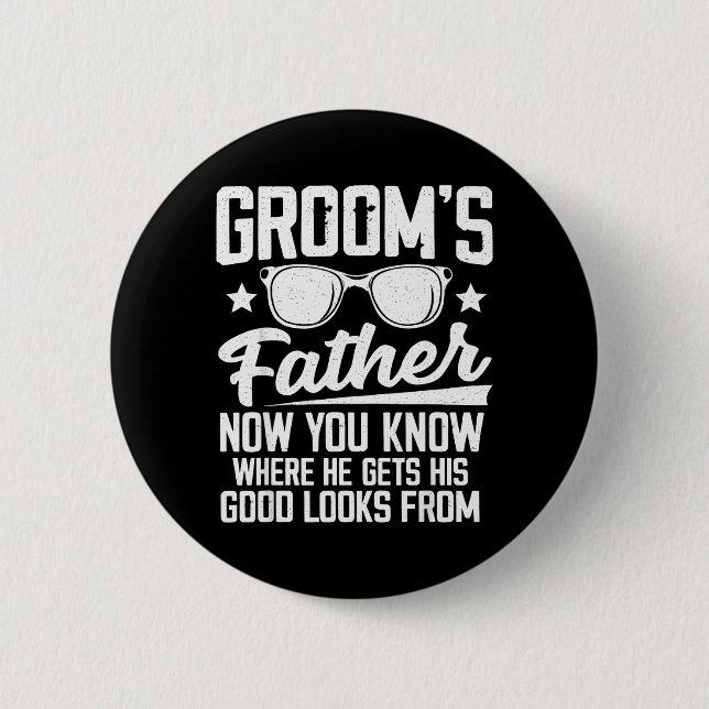 Brautvater-Kostüm Dad Hochzeit Junggeselle Button (Vorderseite)