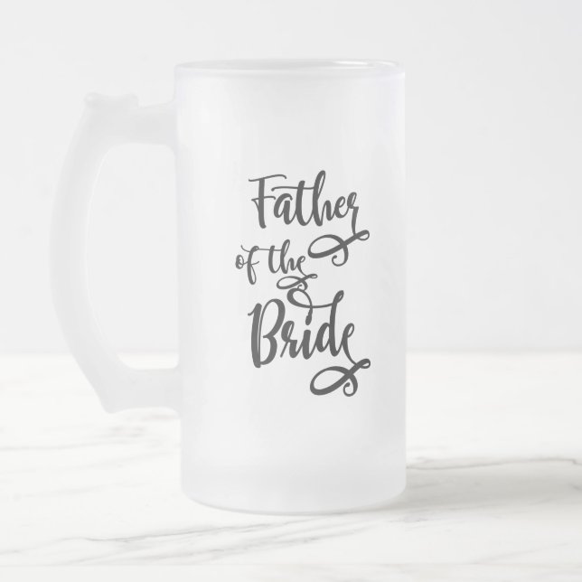 Brautvater Mattglas Bierglas (Links)