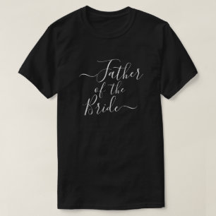 Brautvater moderne Schrift Hochzeitsgesellschaft T-Shirt