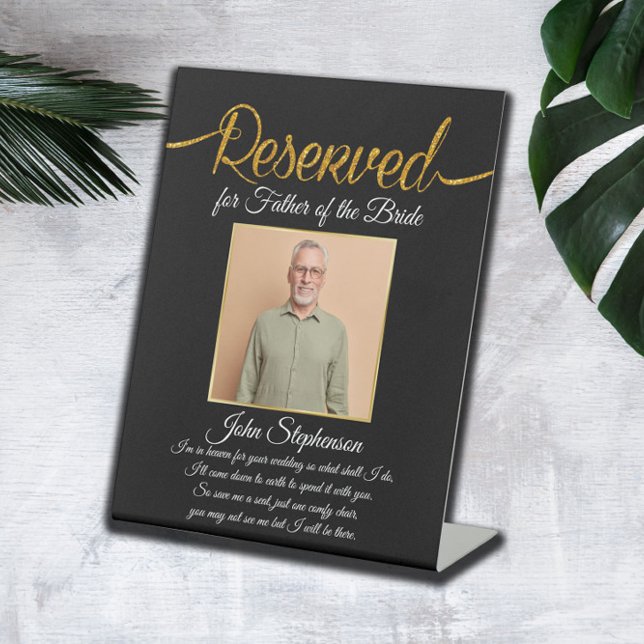 Brautvater Rettete ein Foto für Hochzeiten Sockelschild (Von Creator hochgeladen)