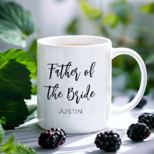 Brautvater Schwarz-Weiß-Hochzeitsbecher Kaffeetasse