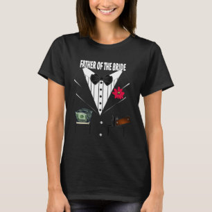 Brautvater Smoking Hochzeitsmustergruppe T-Shirt