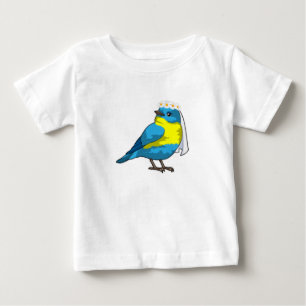 Brautvogel mit Blumenkranz Baby T-shirt