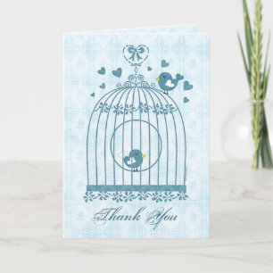 BrautVogelkäfig danken Ihnen zu merken Dankeskarte