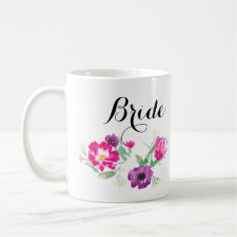 Brautwatercolor-Blumen-Tasse Tasse