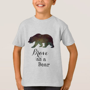 Brave als Bärn-Aquarell-Typografie T-Shirt