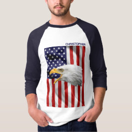 Brave American Eagle, The USA Flag, Patriotic T-Shirt