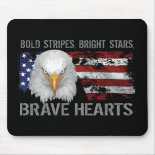 Brave American Hearts Mousepad