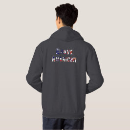 Brave amerikanischer bedrückter Text Hoodie