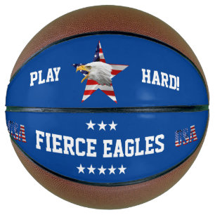 Brave Bald Eagle, die amerikanische Flagge, Star Basketball