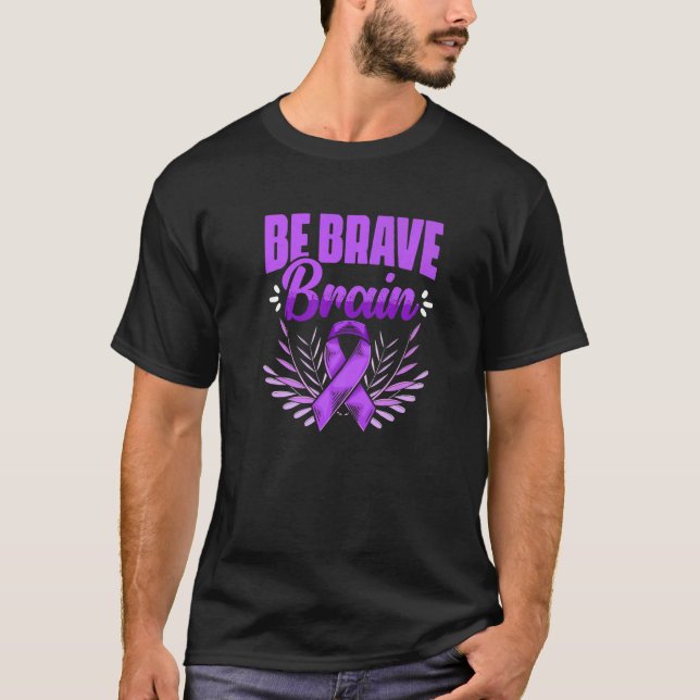 Brave Brain  Epilepsy Survivor Epilepsy Awareness T-Shirt (Vorderseite)