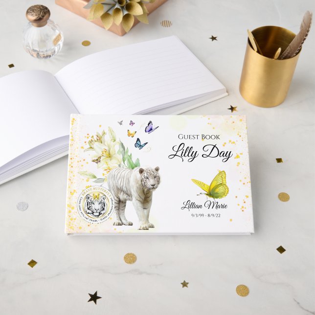 Brave Butterfly Projekt personalisieren Foto-Nachr Gästebuch (Vorderseite Offen)