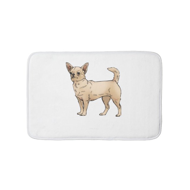 Brave Chihuahua Blue Badematte (Vorderseite)