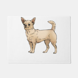Brave Chihuahua Blue Fußmatte