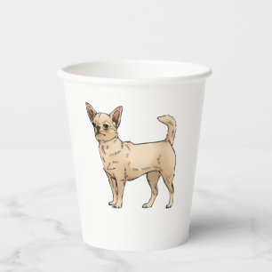 Brave Chihuahua Blue Pappbecher