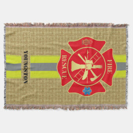Brave Feuerwehrmann Maltese Cross Warme Art Decke