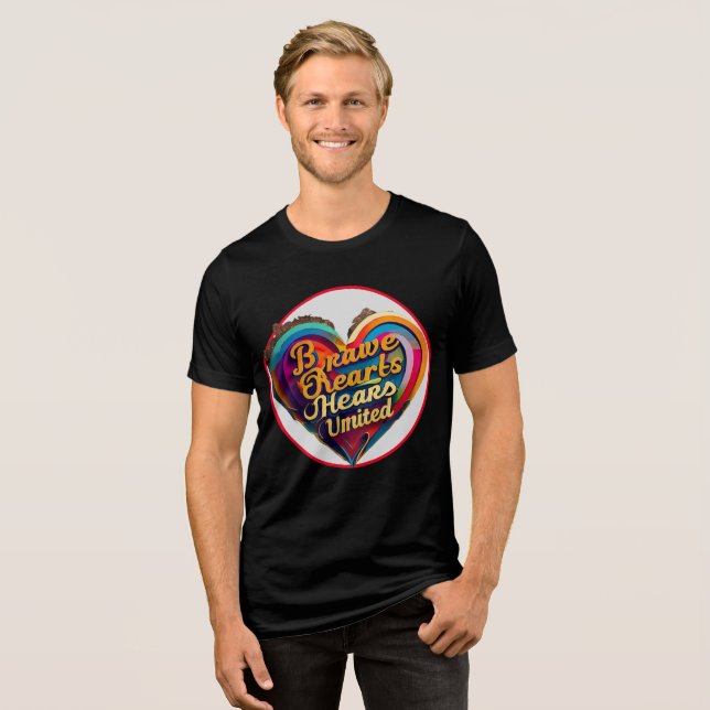 "Brave Hearts Unite" Tri-Blend Shirt (Vorderseite voll)