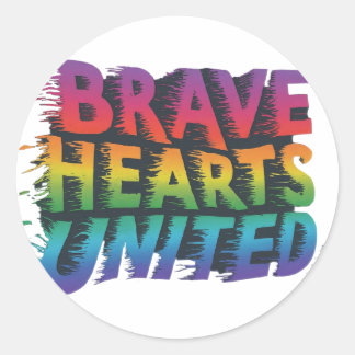 Brave Hearts United Runder Aufkleber