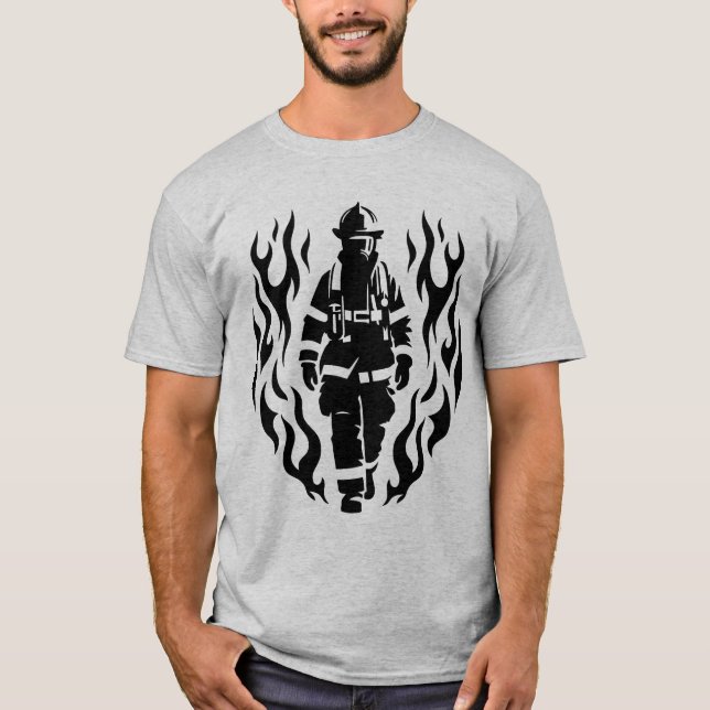 Brave Hero Fireman Feuerwehrmann T-Shirt (Vorderseite)