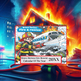 Brave Heroes Fire Rescue Coloring Book 2025/2026 Kalender
