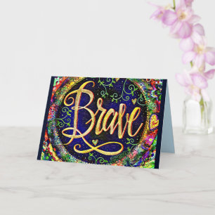 Brave Hübsche floral ONE WORD Inspirivity Card Karte