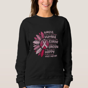 Brave Humble Breast Cancer Awareness Sonnenblumen Sweatshirt