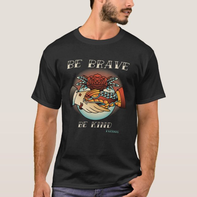 Brave Kind Tattoos Vintage Designs 3 T-Shirt (Vorderseite)