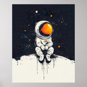 Brave Little Astronaut Poster